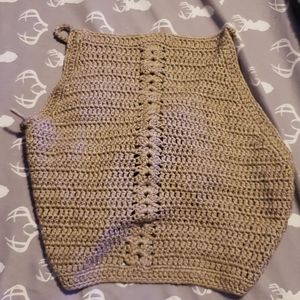 Brown crochet top